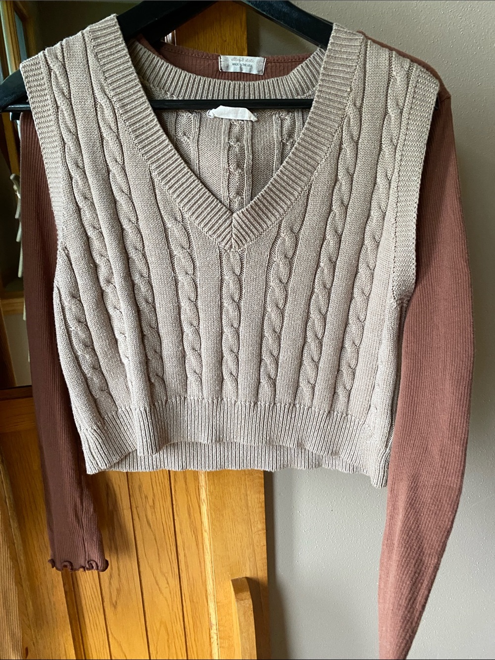 Altar’d State Cable Knit Vest